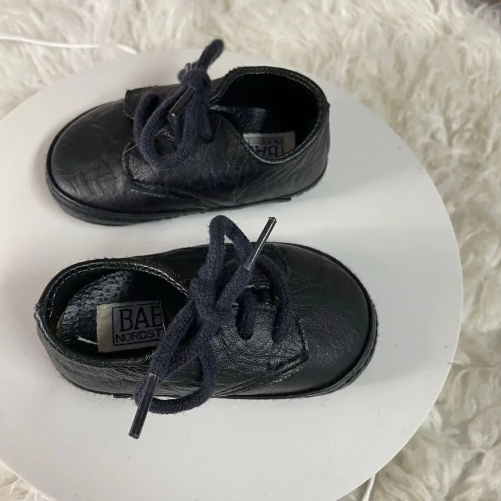 Nordstrom Baby Genuine Leather Oxford Shoes Black – Infant Size 1